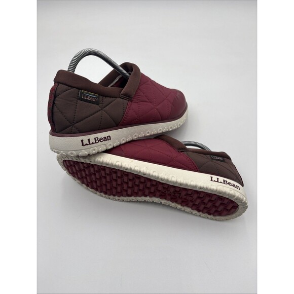 LL Bean Ultralight Primaloft Shoes Mens 10 M Red  Brown Waterproof Slip On Shoes - Picture 4 of 9